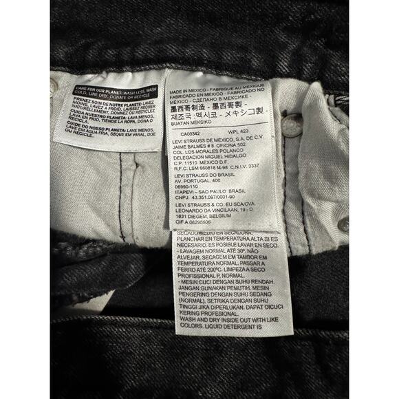 Y2K Red Tab Levi’s 501 Black Cutoff Micro Shorts W29 High Rise Button Fly - Picture 5 of 7